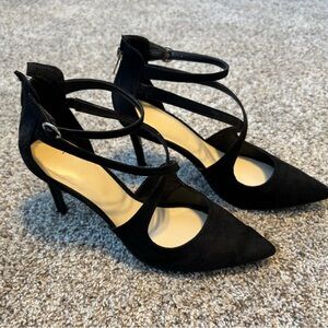 Nine West Black Strappy Heels